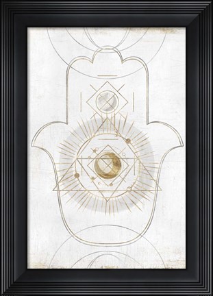 Framed Gold Hamsa II Print