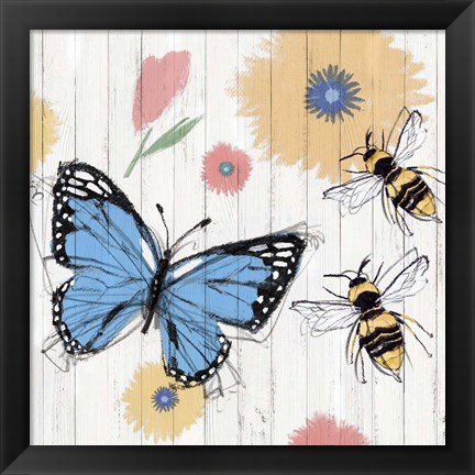 Framed Backyard Summer I Print