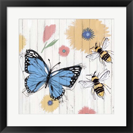 Framed Backyard Summer I Print