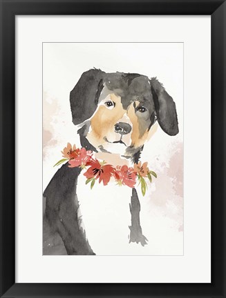 Framed Puppy I Print