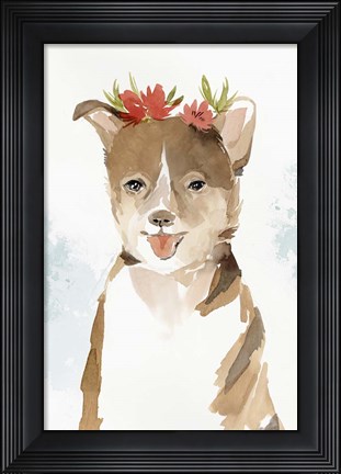 Framed Puppy III Print