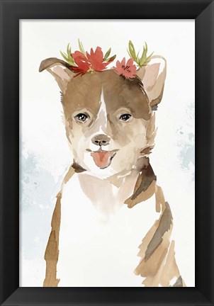 Framed Puppy III Print