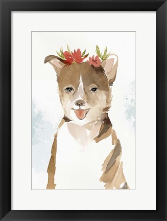 Framed Puppy III Print