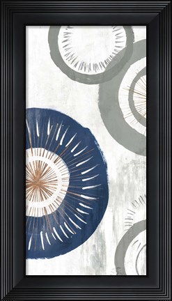 Framed Blue Spheres I Print