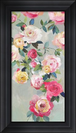 Framed Cascade of Roses III Print