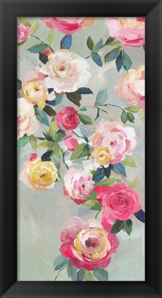 Framed Cascade of Roses III Print