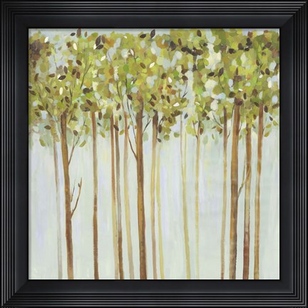 Framed Green Leaves Print