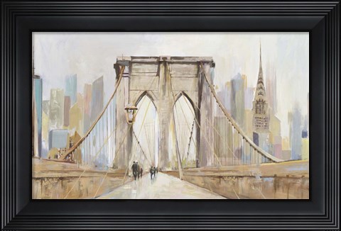 Framed Brooklyn Bridge Walkway Print