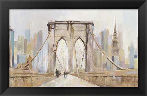 Framed Brooklyn Bridge Walkway Print