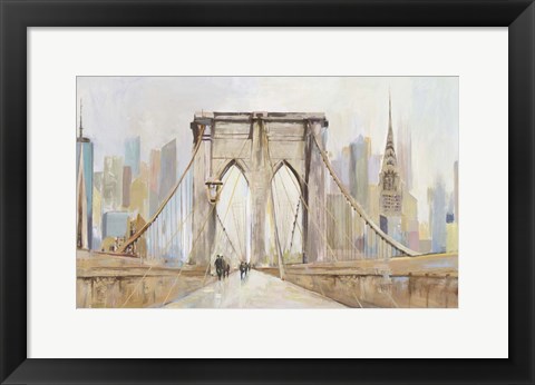 Framed Brooklyn Bridge Walkway Print