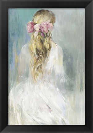 Framed Girl in White Dress Print