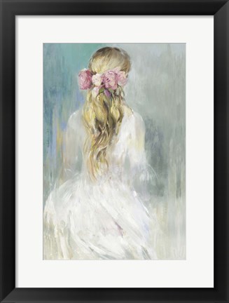 Framed Girl in White Dress Print