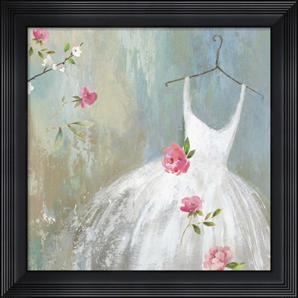 Framed White Dress Print