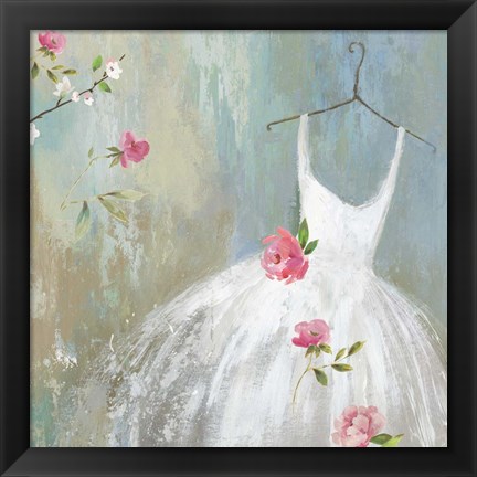 Framed White Dress Print