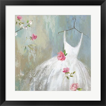 Framed White Dress Print