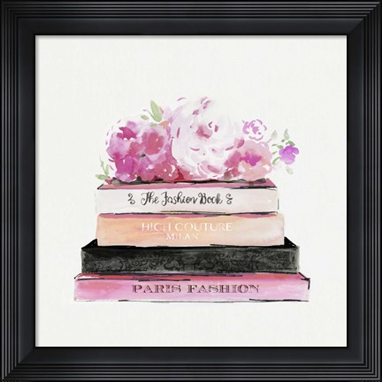 Framed Fashion Books Print
