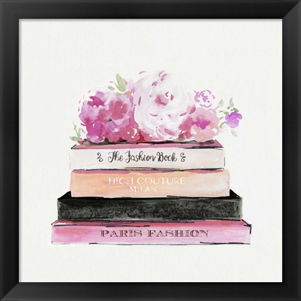 Framed Fashion Books Print