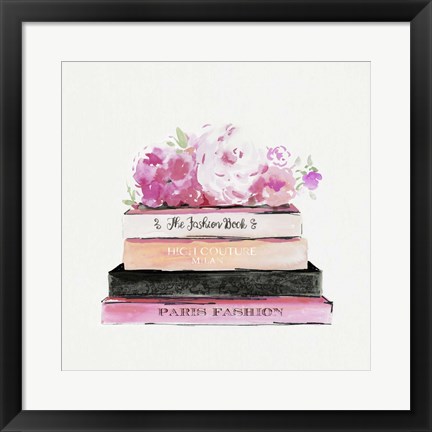 Framed Fashion Books Print