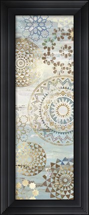 Framed Blue Mosaic I Print