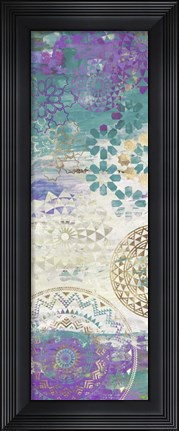 Framed Purple Mosaic I Print