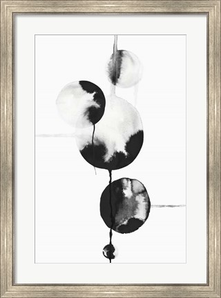 Framed Dripping Bubbles II Print