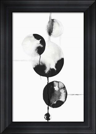 Framed Dripping Bubbles II Print