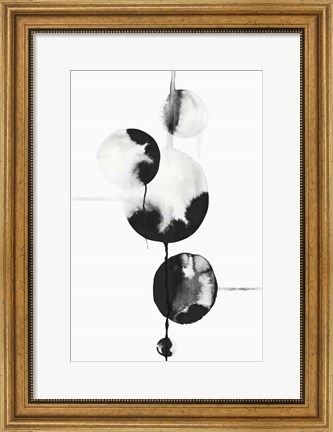 Framed Dripping Bubbles II Print