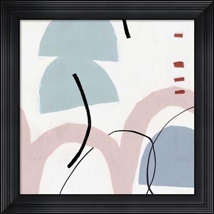 Framed Elasticity II Blush Print