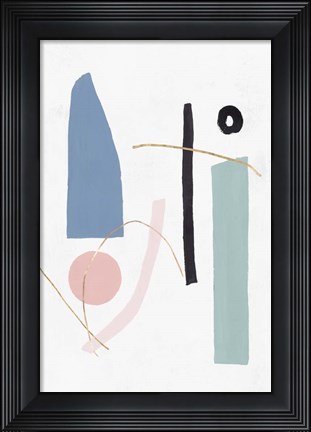 Framed Precision I Blush Print