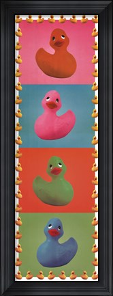 Framed Ducky Rainbow Print