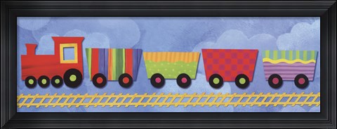 Framed Rainbow Train Print