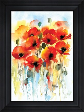 Framed Poppies Print