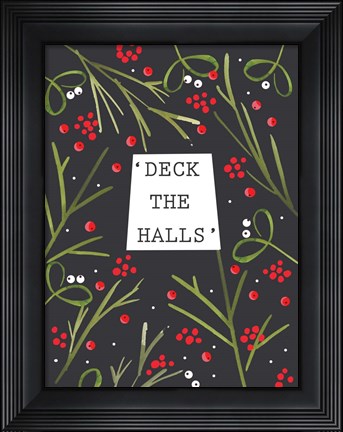 Framed Deck the Halls Print