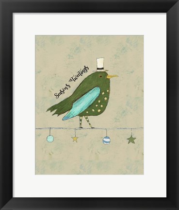 Framed Season&#39;s Tweetings Print