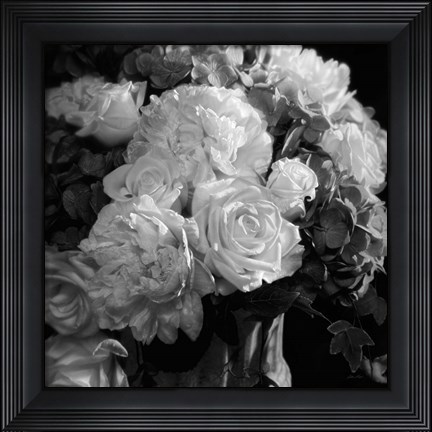 Framed Rhapsody in Bloom - B&amp;W Print