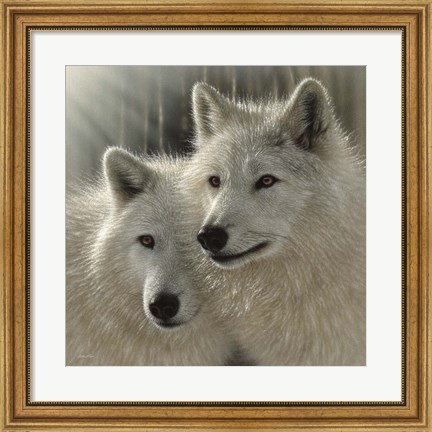 Framed Wolves - Sunlit Soulmates Print