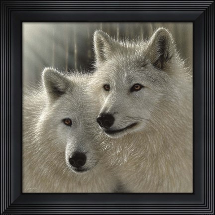 Framed Wolves - Sunlit Soulmates Print