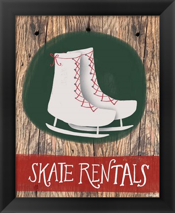 Framed Skate Rentals Print