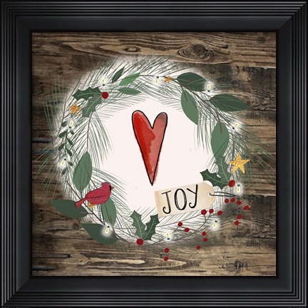 Framed Joy Heart Print