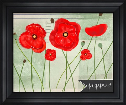 Framed Poppies Print
