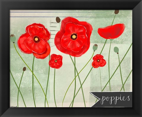 Framed Poppies Print