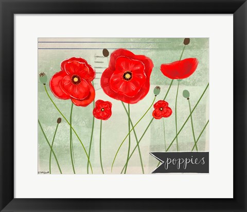 Framed Poppies Print