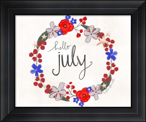 Framed Hello July Print