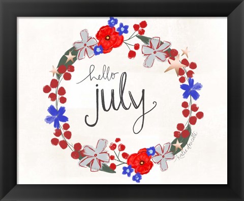 Framed Hello July Print