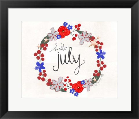 Framed Hello July Print