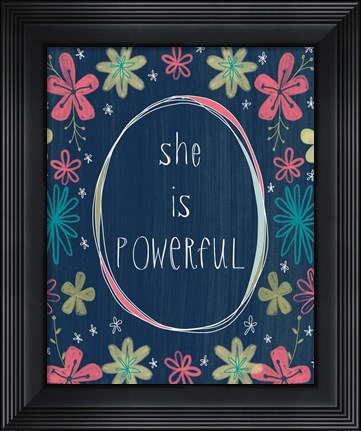 Framed She is Powerful Print