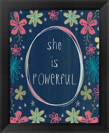 Framed She is Powerful Print