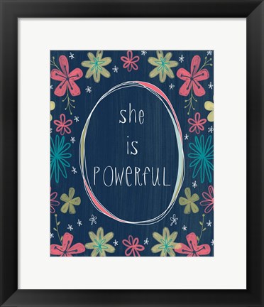 Framed She is Powerful Print