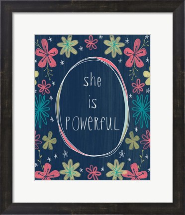Framed She is Powerful Print