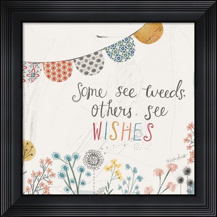 Framed Weeds and Wishes Print